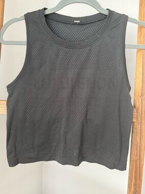 lululemon athletica Black Perforated Racerback Tank
